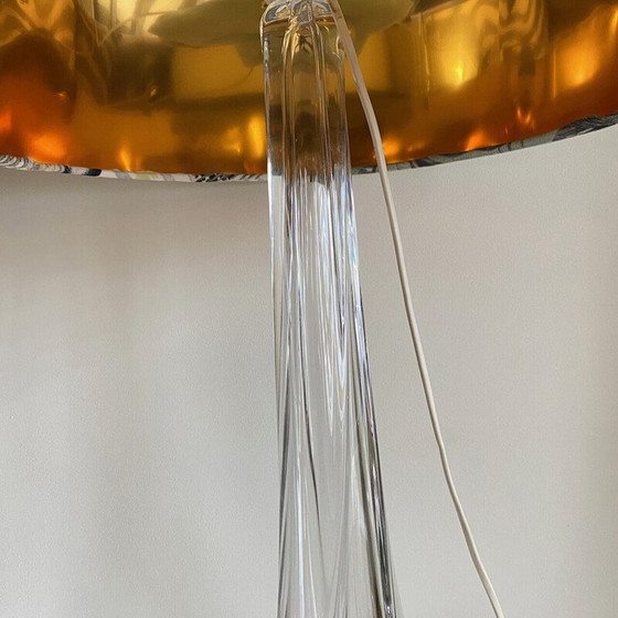 Image 1 of Pair of vintage translucent crystal table lamps by Val Saint Lambert, 1950