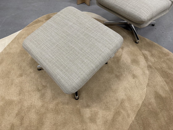 Image 1 of Gelderland 400 Armchair With Footstool Riva Fabric