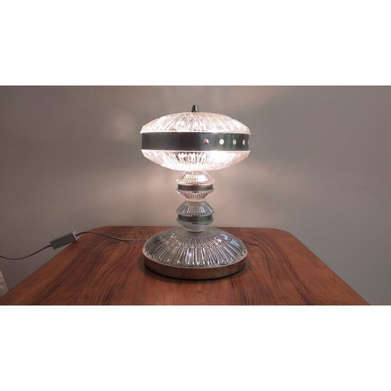 Image 1 of Vintage glass table lamp, Czechoslovakia 1970s
