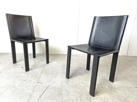 Image 1 of Carlo Bartoli dining chairs for Matteo Grassi, set of 6 - 1980s