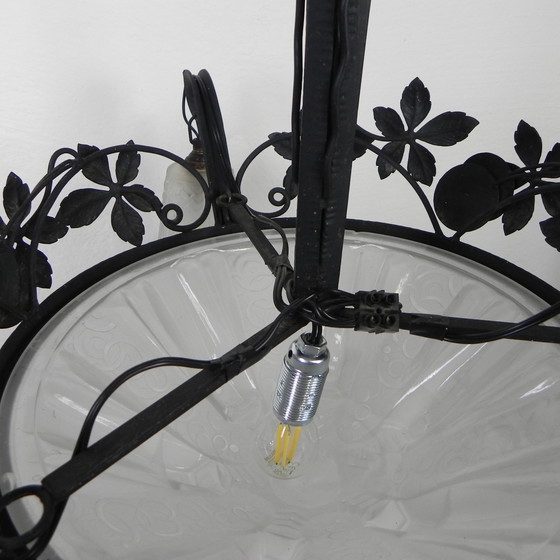 Image 1 of Art Deco Pendant Lamp Muller Freres Luneville 1930s