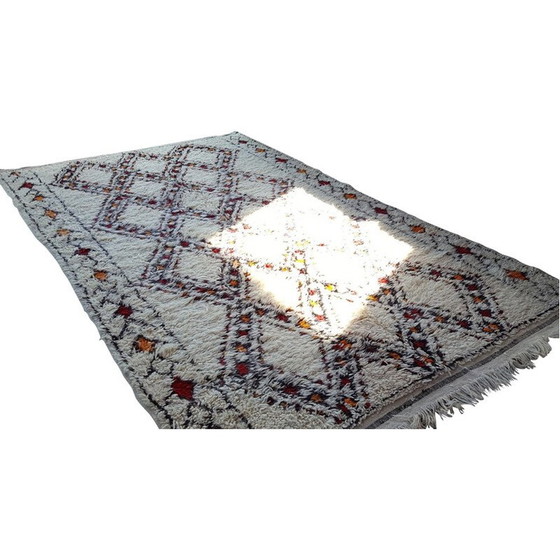 Image 1 of Vintage woolen beni ouarain carpet, Morocco 1970