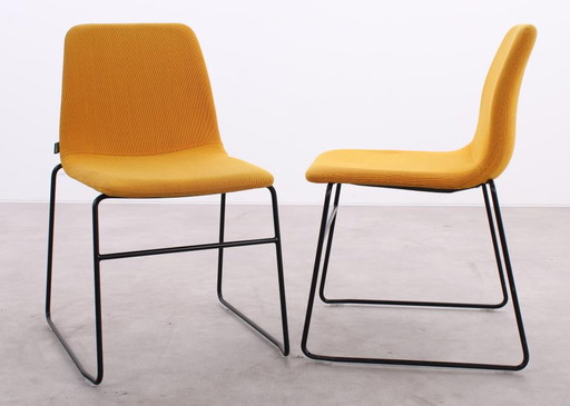 4x NaughtOne Viv chair jaune/rouge