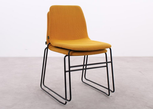 4x NaughtOne Viv chair jaune/rouge