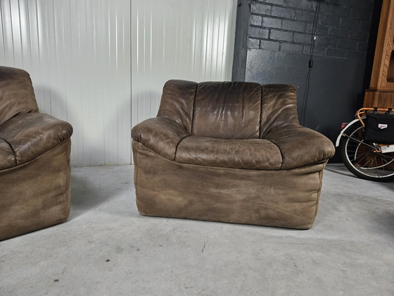 Image 1 of 2x fauteuil Musterring en cuir