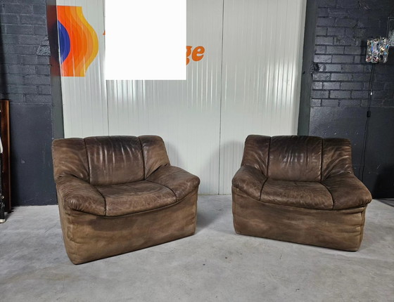 Image 1 of 2x fauteuil Musterring en cuir