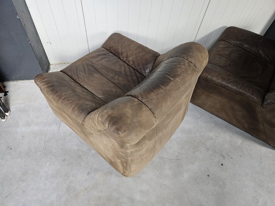 Image 1 of 2x fauteuil Musterring en cuir