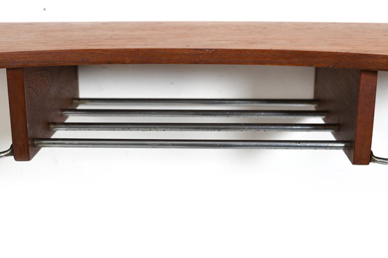 Image 1 of Pair of  Danish Coat Racks / Shelfes in Teak & Chrome