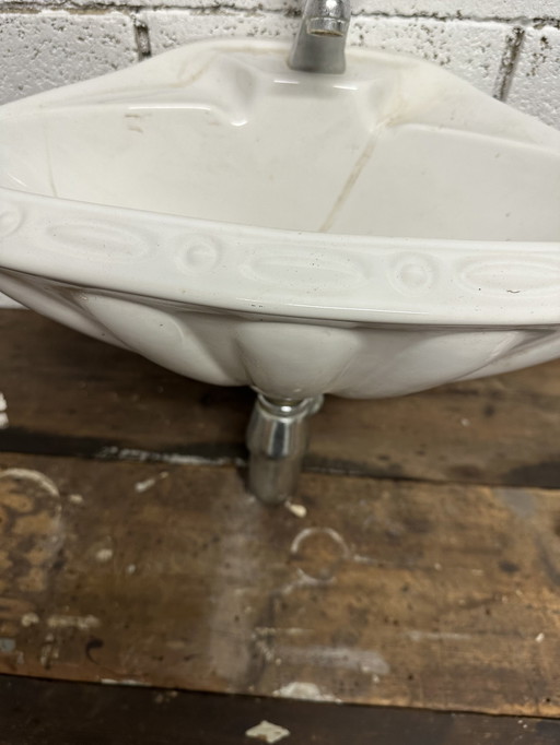 Art Deco White Porcelain Sink