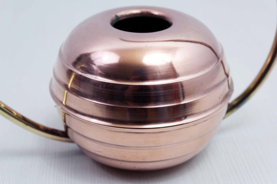 Image 1 of Vintage Brass and Copper Watering Can 1960