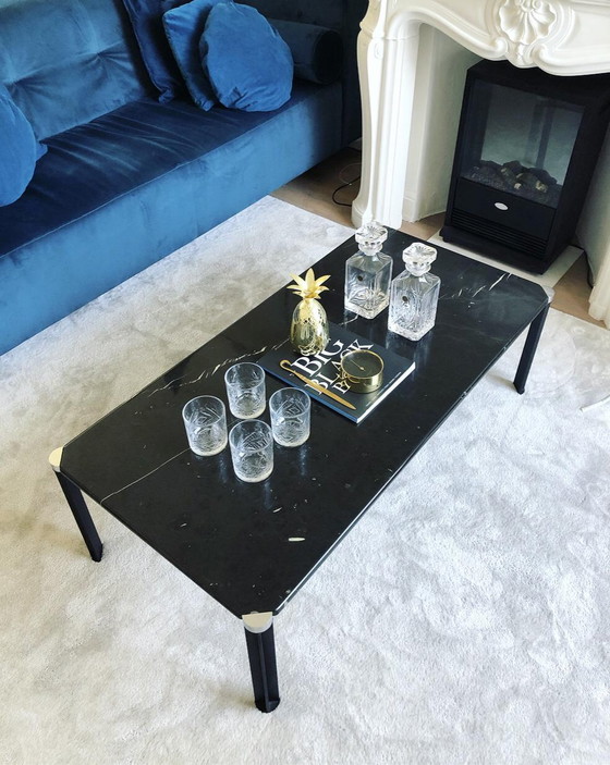 Image 1 of Coffee table black marble rectangular