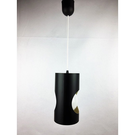 Image 1 of Lampada a sospensione vintage in metallo nero, 1960