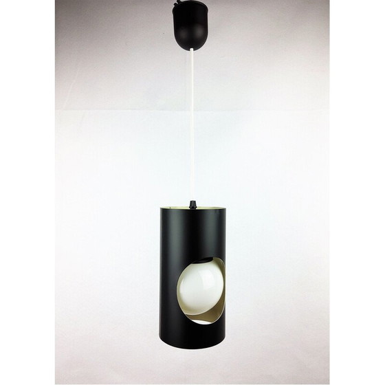 Image 1 of Lampada a sospensione vintage in metallo nero, 1960