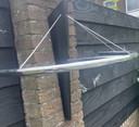 Postmodern black coat rack with chrome