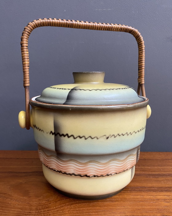 Image 1 of Art Deco Ceramic Candy Or Cookie Jar 