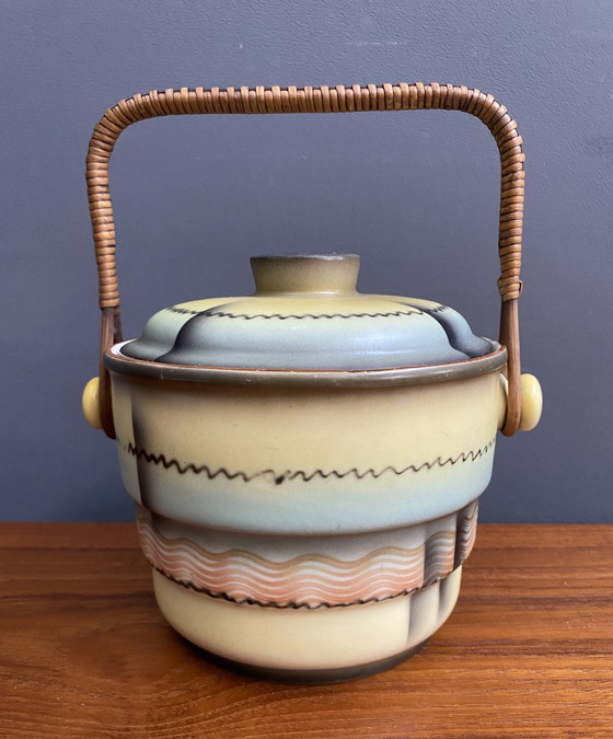 Image 1 of Art Deco Ceramic Candy Or Cookie Jar 