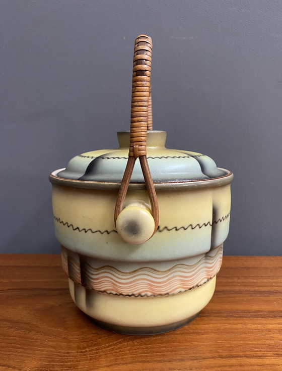 Image 1 of Art Deco Ceramic Candy Or Cookie Jar 