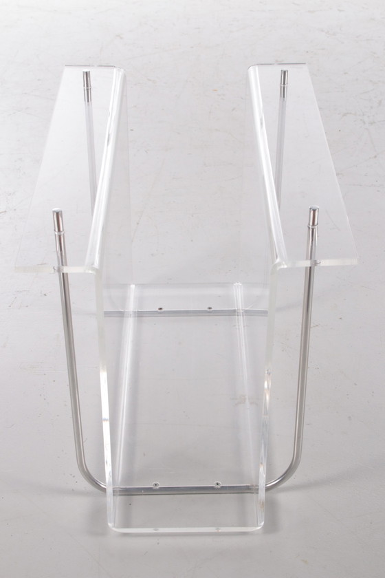 Image 1 of Plexiglas Warehouse Rack with Metal Accents,1970