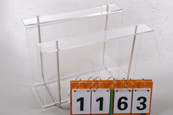 Image 1 of Plexiglas Warehouse Rack with Metal Accents,1970