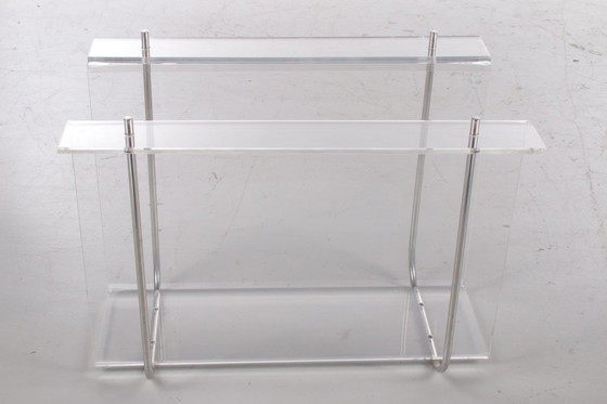 Image 1 of Plexiglas Warehouse Rack with Metal Accents,1970