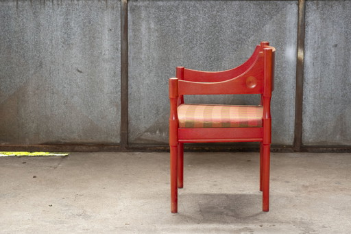 Red Stained Swedish armchair, Nässjö Stolefabrik 1960s Sweden