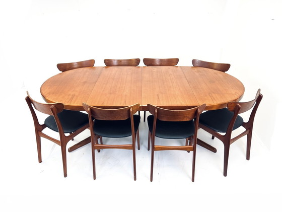 Image 1 of Table de salle à manger à rallonge, H.W. Klein, Bramin 1960s