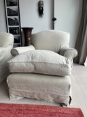 2x Howard by Axel Vervoordt sofa with footstool