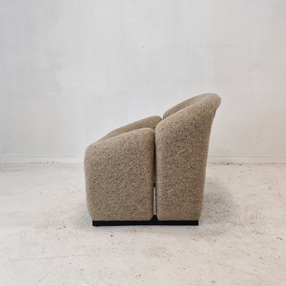 Image 1 of Pair of vintage model F580 chairs in wool fabric by Pierre Paulin for Artifort, 1966
