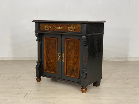 Image 1 of Wilhelminian style chest of drawers hall cupboard around 1900