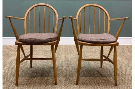 Vintage Mid Century Ercol Windsor Dining Chairs Set Of 6