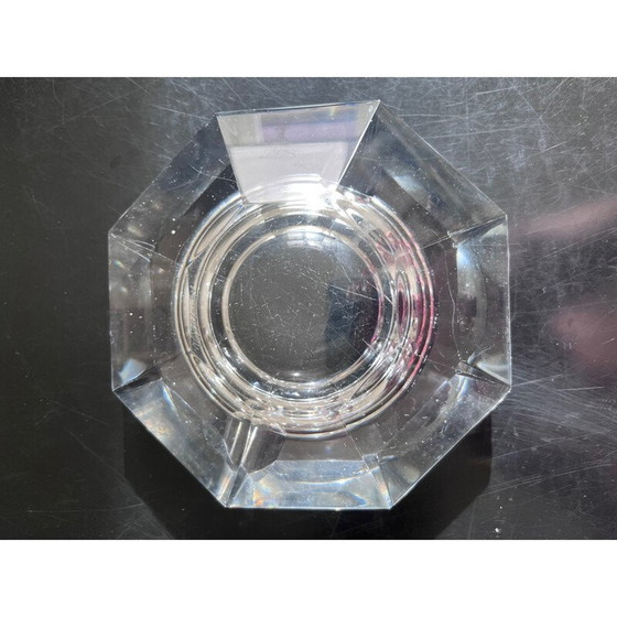 Image 1 of Pair of vintage crystal ashtrays for Val Saint Lambert, 1970