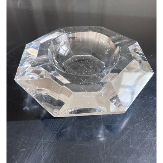 Image 1 of Pair of vintage crystal ashtrays for Val Saint Lambert, 1970