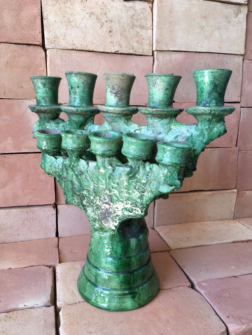 Tamegroute candlestick pottery