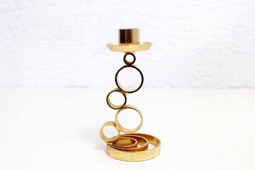 Brass circles condlestick 1970