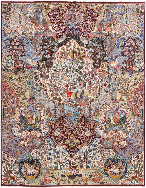 Beautiful Persian rug Kashmar 3,90 X 3,10 Garden of Eden Oriental rug