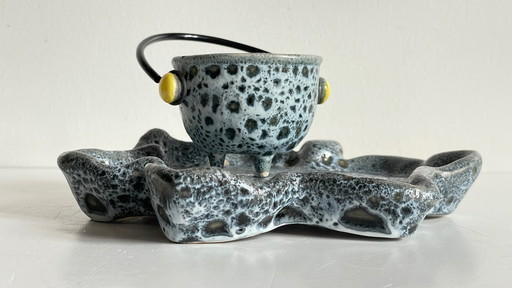 Vassoi tascabili in ceramica vintage Vallauris Francia