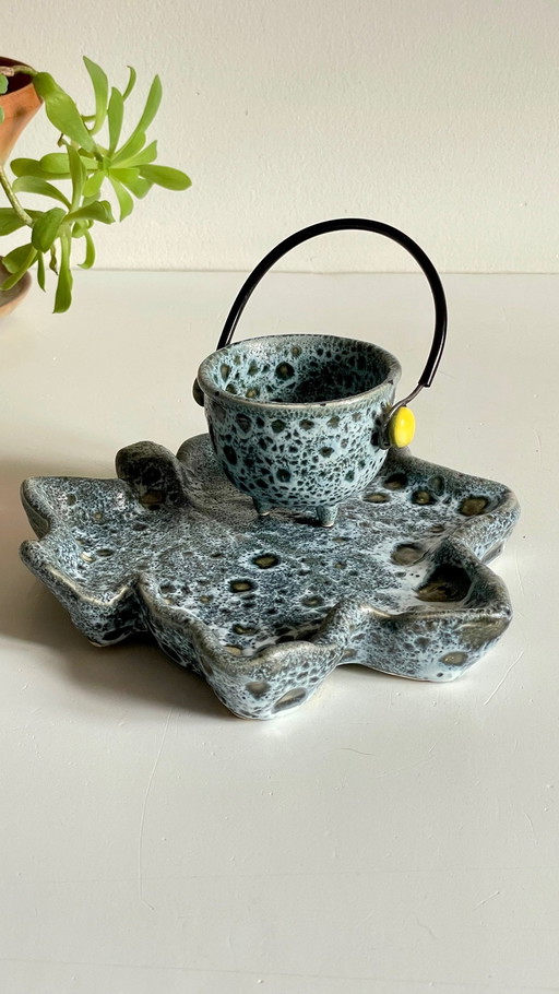 Vassoi tascabili in ceramica vintage Vallauris Francia