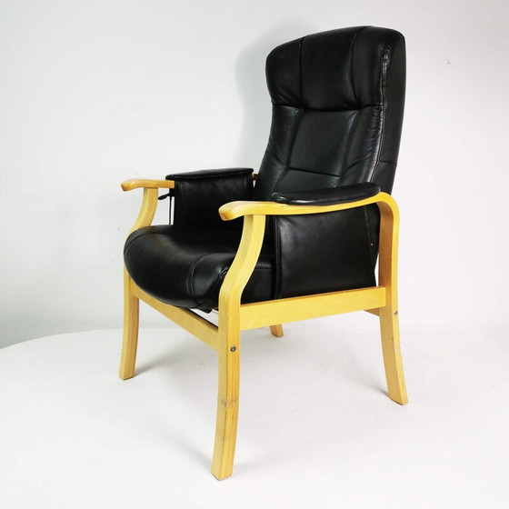 Image 1 of Poltrona reclinabile in pelle vintage Nordic Easy Chair, Danimarca 2012