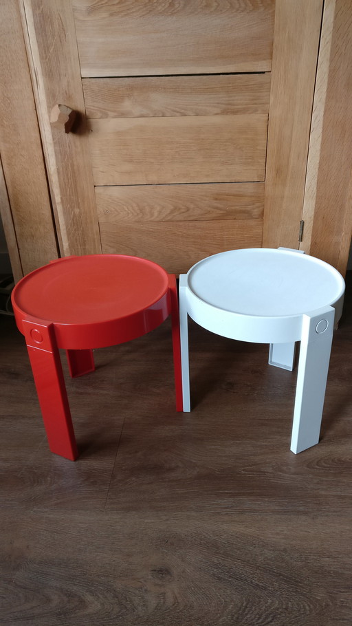 2x tables d'appoint de l'ère spatiale