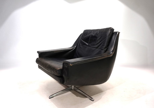 Chaise longue en cuir ESA 802 de Werner Langenfeld, 1960