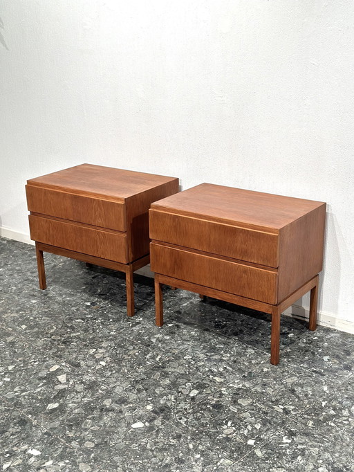 Scandinavian Teak Set Nightstands