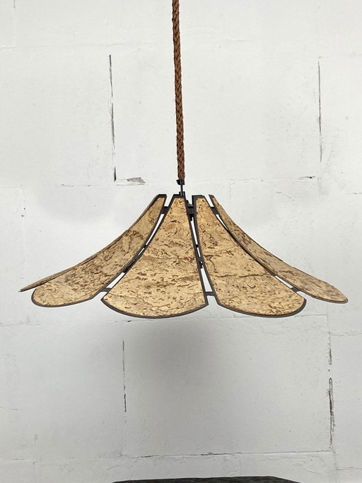 Clover Cork Hanging Pendant Lamp By Ingo Maurer, Germany, 1970S