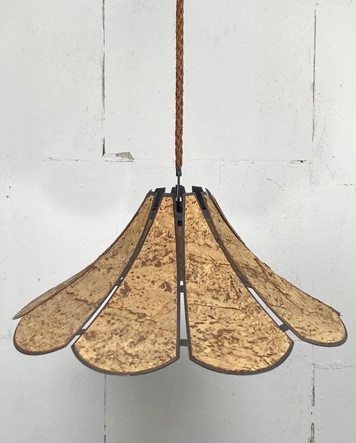 Clover Cork Hanging Pendant Lamp By Ingo Maurer, Germany, 1970S