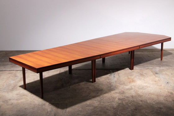 Image 1 of Xxxl Mid-Century Teak Conference Board Table From Volvo Stockholm 1960 From Nk Inredning Stockhlom