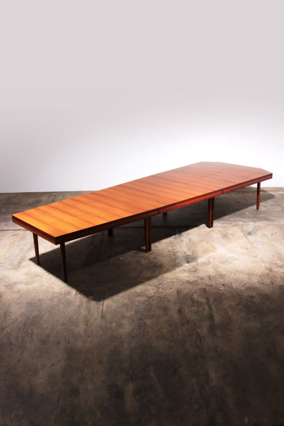 Image 1 of Xxxl Mid-Century Teak Conference Board Table From Volvo Stockholm 1960 From Nk Inredning Stockhlom