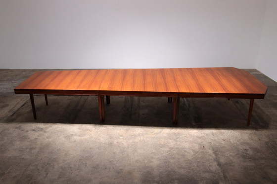 Image 1 of Xxxl Mid-Century Teak Conference Board Table From Volvo Stockholm 1960 From Nk Inredning Stockhlom