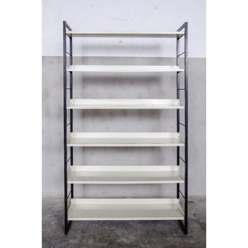 Large Metal Bookcase by A.D. Dekker for Tomado - 1960s