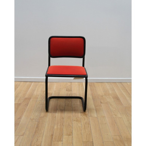 Image 1 of Vintage Cesca chair in black stained wood and fabric