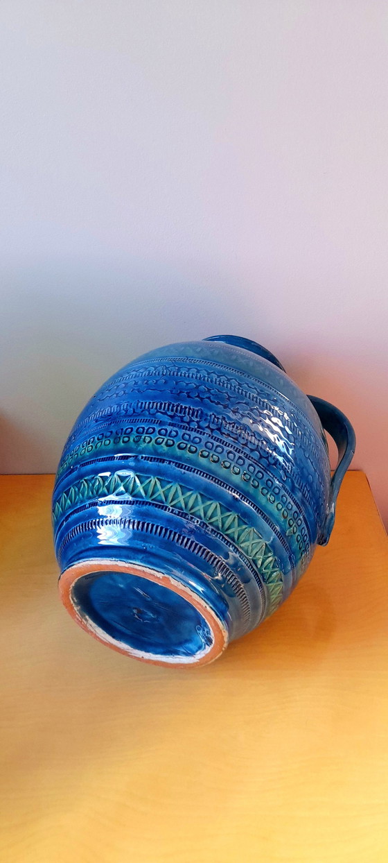 Image 1 of Bitossi Ceramic Vase, Aldo Londi, Rimini Blu