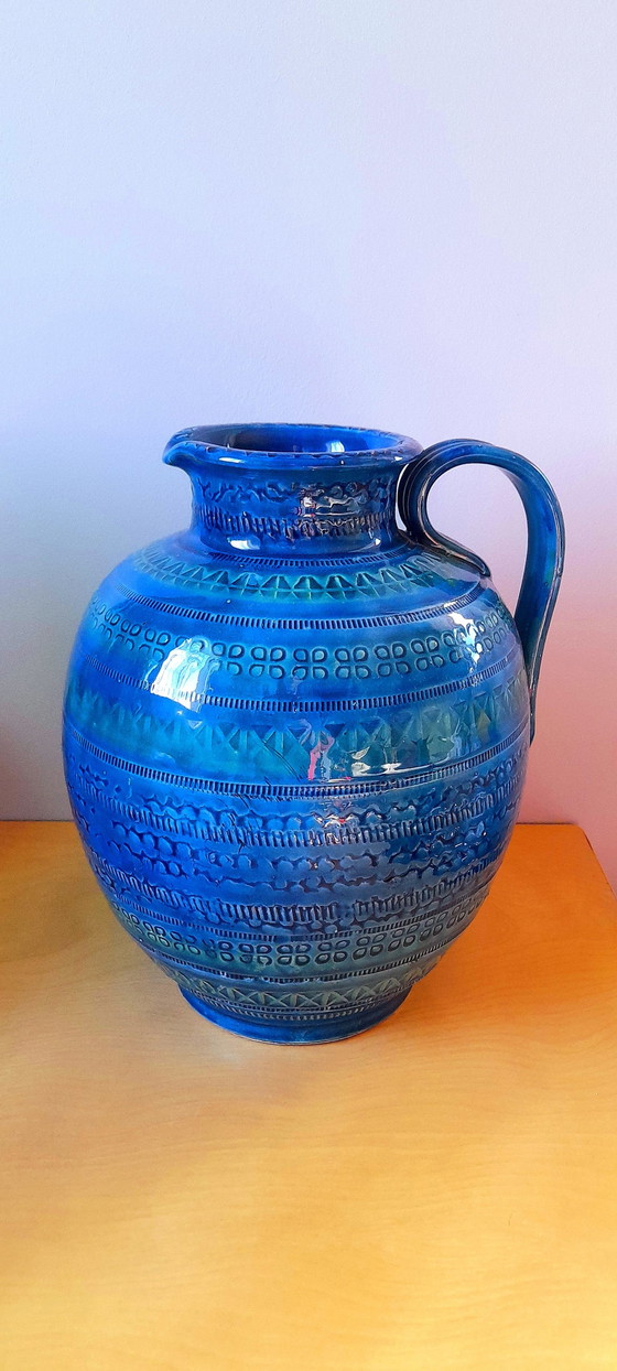 Image 1 of Bitossi Ceramic Vase, Aldo Londi, Rimini Blu